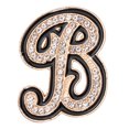 thumbnail image 1 of Pines de broche de letra de rhinestone Uxcell, broches de letra inicial B, pin de alfabeto metálico de cristal A-Z para regalo de joyería para mujeres, 1 of 7