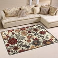 thumbnail image 3 of Dark Flowers Floral Area Rug Washable 72 x 48 Floor Carpet Mat Non Slip for Bedroom Living Room Kids Room Home Decor, 3 of 7