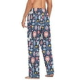 thumbnail image 6 of Men's Pajama Pants Easter Eggs Floral Soft Long Sleep Lounge Pants L, 6 of 7