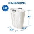 thumbnail image 3 of Gracious Living Easy Carry Flex Hamper, Ventilated Laundry Basket w/Handles, 3 of 9