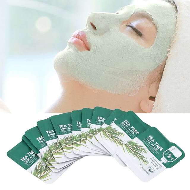 Mascarilla De Barro De Limpieza Profunda, 5 G Limpia Los Poros Hidratante Equilibrio Agua Aceite Mascarilla De Arcilla 12 Piezas Reduce El Enrojecimiento Árbol De Té Para Viajes