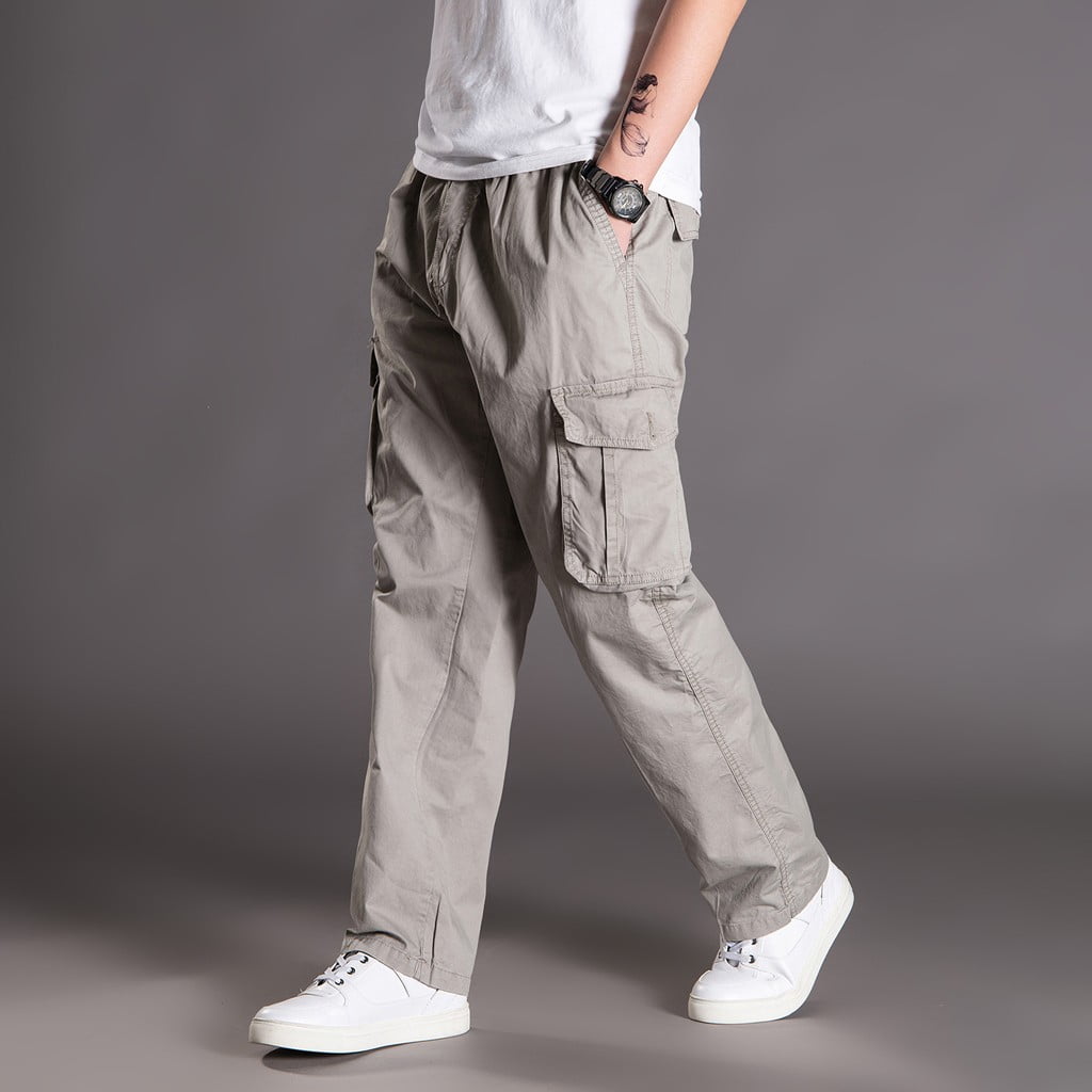 Ketyyh-chn99 Men's Pants,Men's Straight Fit Stretch Cargo