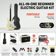 thumbnail image 3 of Donner Solid Body 39 Inch Full Size Electric Guitar Kit , Beginner Starter, with Amplifier, Bag, Capo, Strap, String, Tuner, Cable, Picks, DST-100R, 3 of 11