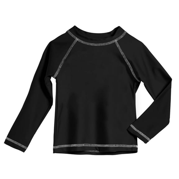 Made in USA Boys UPF 50  Long Sleeve Rashguard | Black
