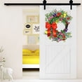 thumbnail image 5 of Corona de anillo de flores de simulación de cesta de flores de primavera | Decoración de cesta de puerta de vegetación artificial | Material plástico | Sin desvanecimiento | Decoración de bodas de, 5 of 5
