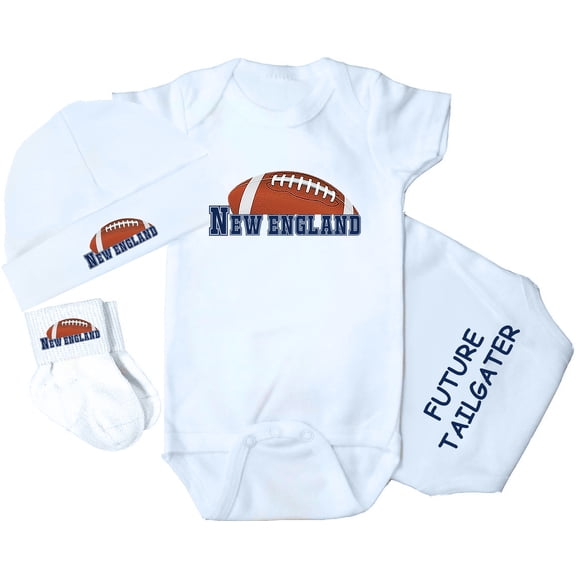 Future Tailgater 3-Piece Baby Bodysuit Set for New England Fans