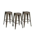 thumbnail image 1 of Heavenly Collection Gunmetal Metal Counter Stool, 1 of 9