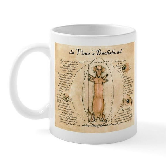 CafePress - Da Vinci's Dachshund Mug - 11 oz Ceramic Mug - Novelty Coffee Tea Cup