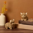 thumbnail image 6 of Xecvkr Cow Resin Statue Scottish Highland Cattle Lifelike Standing Lying Posture Four Colors Tabletop Decor 1 Piece, 6 of 9