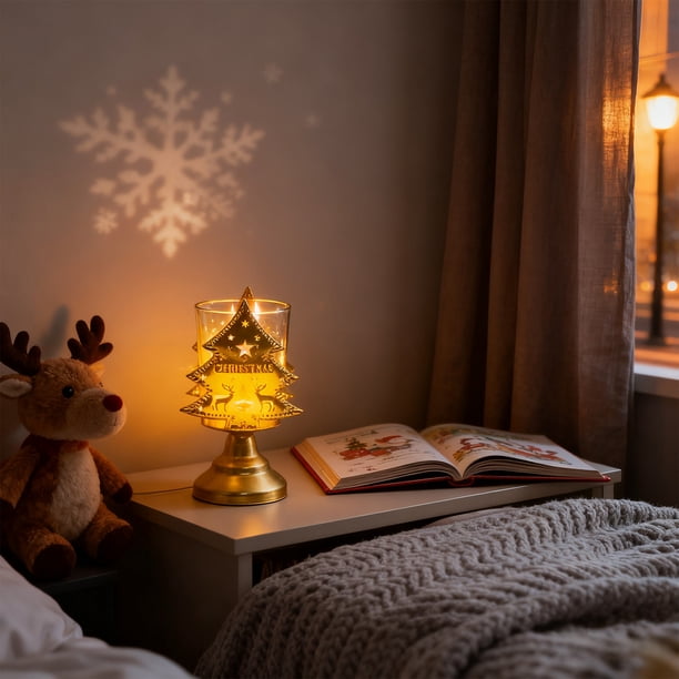 Adornos Navideños Vintage de Cristal con Forma de Estrella Dorada para Candelabros | Decoración de Mesa de Hierro Forjado | 7×12 Cm | Centro de Mesa Navideño Ideal