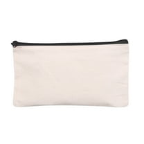 ESULOMP Blank Canvas ZIpper Pouch for DIY CraftCanvas Makeup Bags with Colored ZIpper in Canvas CosmetIc Bag MultI-Purpose Travel Bags Pen PencIl Case 7.1 x 4.3 Inches