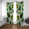 thumbnail image 3 of Room Darkening Window Curtains Drapes Fresh Green Avocado Thermal Insulated Grommet Blackout Curtains 84x55 in 2 Panels for Bedroom Living Room, 3 of 6