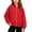 Red, variant on Busydd Boys and Girls Corduroy Jacket 4-15 Years Casual Solid Color Long Sleeve Fall Jacket Trendy Ribbed Zip Up Stand Collar Jacket Outerwear