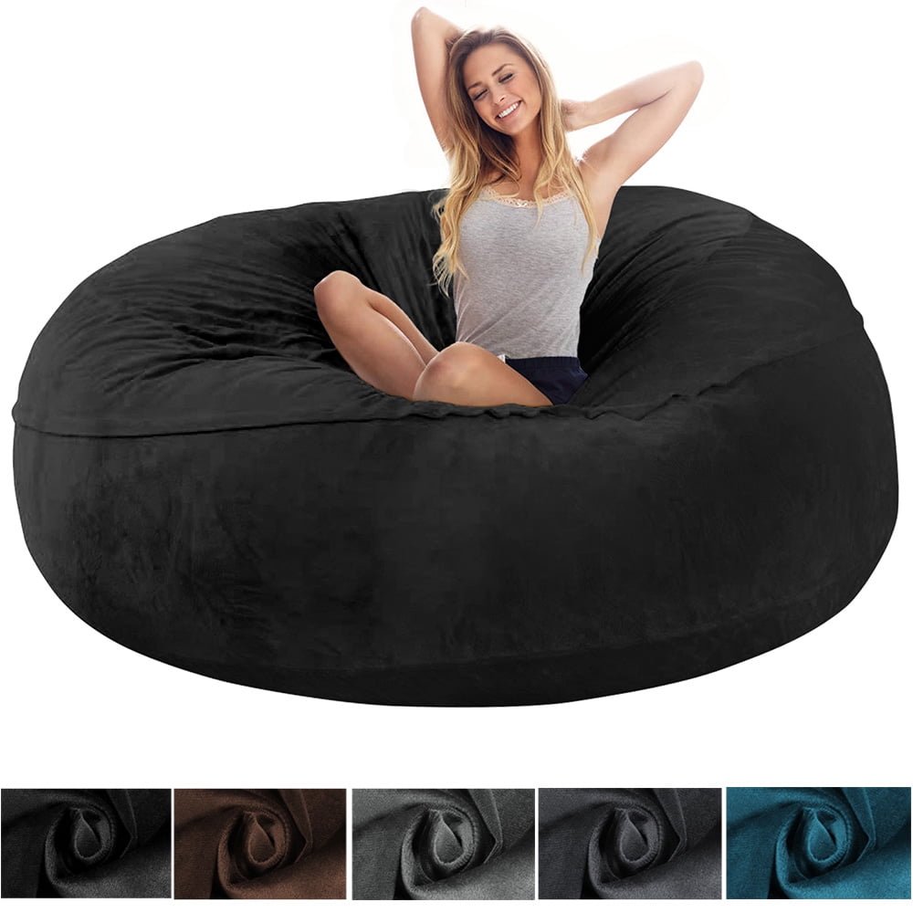 TOPCHANCES Suede Sofa Sack, Ultra Soft Bean Bag Chair Cover for Living