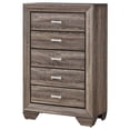 thumbnail image 4 of Bowery Hill 5 Drawer Chest in Washed Taupe and Chrome, 4 of 9