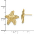 thumbnail image 2 of 10k Yellow Gold Textured & Beaded Starfish Post Earrings, 2 of 5