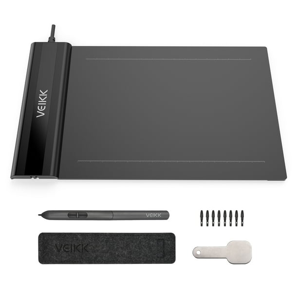 VEIKK S640 Tableta gráfica de dibujo de 6 x 4 pulgadas con área activa de 8192 niveles de presión Ta TOMSHOO Tablero de gráficos