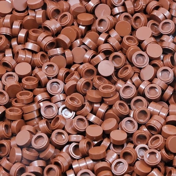 260 Piece Building Tile Bulk, Round 1x1, Compatible with Lego Parts and Pieces
