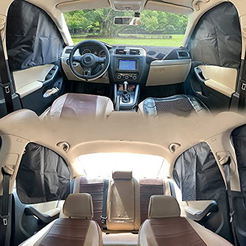 ZATOOTO Car Side Window Sun Shades Front Rear 4 pcs Magnetic Privacy SunShades Ocean Underwater World Pattern Design SUV Windshield Cool Curtain for Baby Kids 
