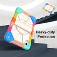 thumbnail image 3 of Shockproof Case for Lenovo Idea Tab 11/K11 Gen 2 11 Inch 2025, Rugged Hybrid Protection Drop Proof Cover with Shoulder Strap & Hand Strap Rotating Kickstand Kids Friendly Case, Colorful, 3 of 8