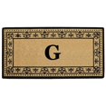 thumbnail image 1 of Nedia Home O2199G 36 x 72 Po Corinthienne Résistant en Fibre de Coco Porte Mat&44; Monogramme G - Bronzage Naturel & Noir, 1 of 1