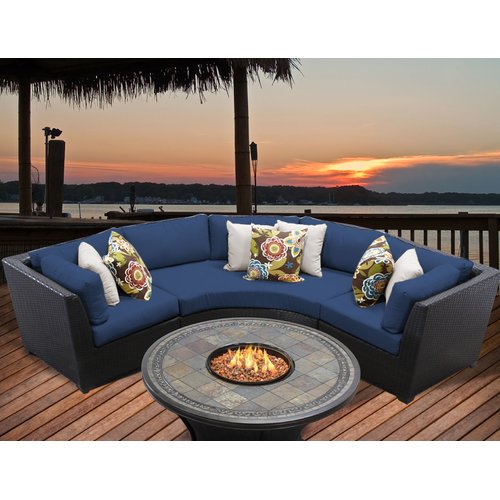 Sol 72 Outdoor Estrella 4 Piece Sectional Seating Group with Cushions