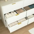 thumbnail image 5 of GVN Dresser,Chest of Drawers,Simply Modern 6-Drawer Dresser, Chest of Drawers for Bedroom, Living Room, Hallway, White, 5 of 13