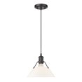 thumbnail image 1 of Orwell 1-Light Pendant in Matte Black with Opal Glass, 1 of 3
