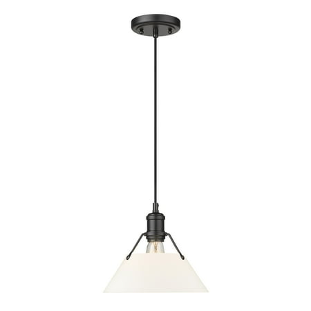 

Orwell 1-Light Pendant in Matte Black with Opal Glass