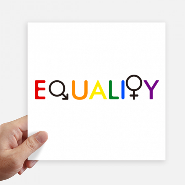 Diversification Differentiation Identity Rainbow Equality Sticker Tags Wall Picture Laptop Decal Self adhesive