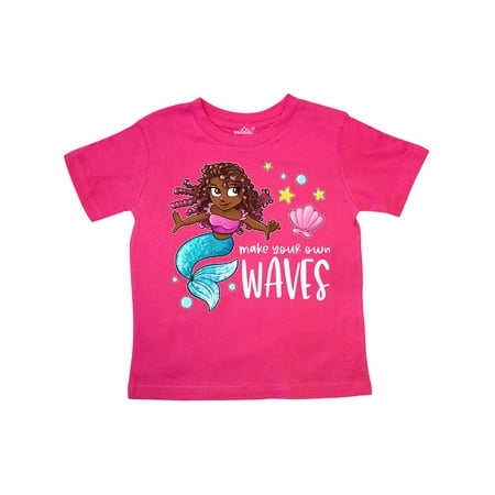 

Inktastic Make Your Own Waves Mermaid with Seashells Gift Toddler Boy or Toddler Girl T-Shirt