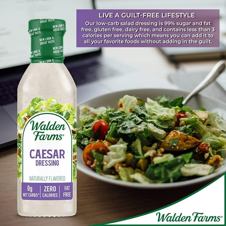 Walden Farms Zero Calorie, Fat Free, Sugar Free Caesar Dressing, 12 Fl oz -  Walmart.com