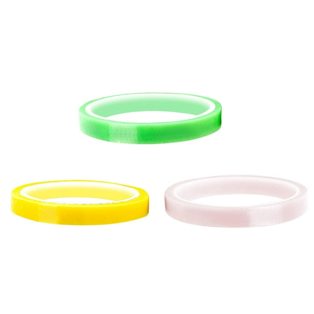 Bolas Adhesivas BLESIY Cintas de Bolas Adhesivas 3 Piezas Verde Amarillo Rosa