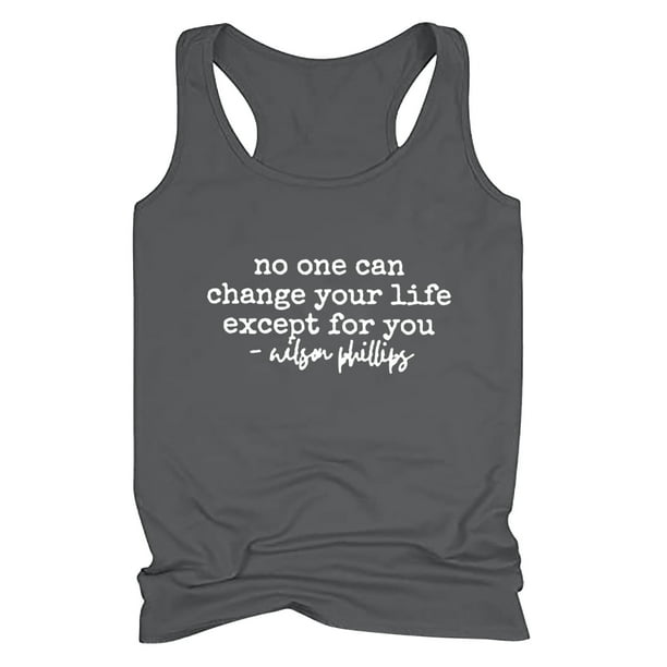 Women's Sleeveless Yoga Workout Tank Tops Funny Sayings Loose Fit Running Exercise T-Shirt Women's Sleeveless Yoga Workout Tank Tops Funny Sayings Loose Fit Running Exercise T-Shirt