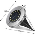 thumbnail image 2 of Luces solares para exteriores, paquete de 8, 12 LED, focos solares empotrables para jardín, impermeables IP65, para caminos, terrazas, patios y espacios subterráneos (luz blanca), 2 of 5
