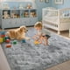 thumbnail image 4 of Alfombra LòutiRoot Home Grey Fluffy 120 x 180 cm para dormitorio y sala de estar, 4 of 9