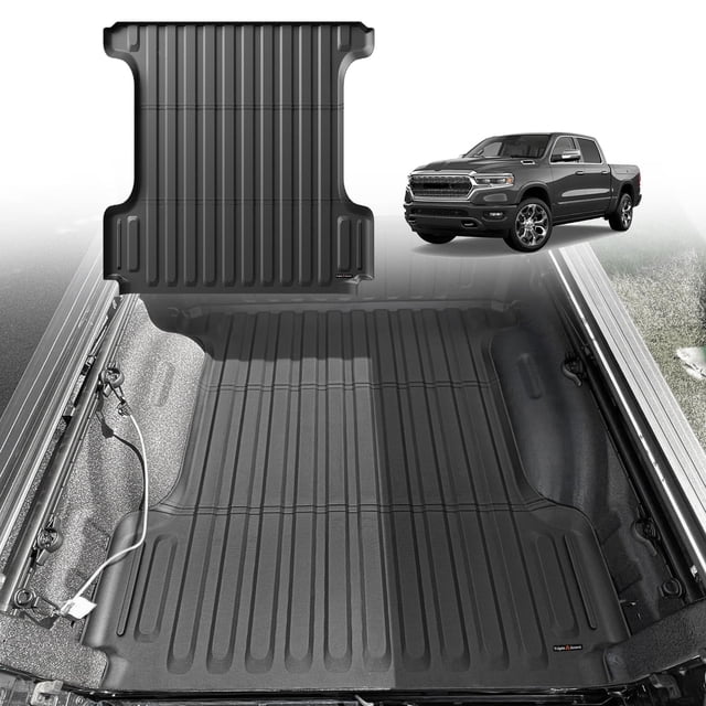 Alfombrilla de cama para camión, triple Aliners, compatible con Dodge Ram 1500 de 5 pies y 7 pulgadas