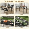 thumbnail image 7 of Protable Folding Table and Chairs, 5 Piece Folding Card Table and Chairs Set, Foldable Upholstered Table and Chairs Set of 5, for Dining Room, Living Room, Office, Camping, 7 of 7
