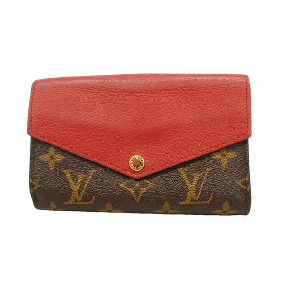 Pre-Owned Louis Vuitton Monogram Portefeuille Pallas Compact Wallet M60140 Cerise Women's