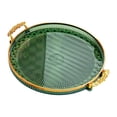 thumbnail image 1 of Elegante bandeja de plástico para fiestas, redonda, para servir y exhibir postres, ideal para bufé. Verde, 1 of 9