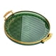 thumbnail image 1 of Soporte multifuncional para almacenamiento de refrigerios, platos bonitos, bandeja redonda decorativa para dulces Verde, 1 of 9
