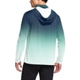 thumbnail image 5 of Men's Fishing Hoodie with Face Cover - Gradient Color Long Sleeve Performance Shirts for Outdoor Sports & Yard Work, 5 of 5