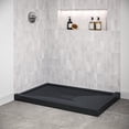 thumbnail image 2 of Streamline GB-2608-436-BL 48 in. x 32 in. Corner Acrylic Shower Base in Glossy Black With Center Drain, Drain Included, 2 of 4