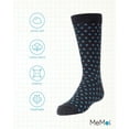 thumbnail image 6 of MeMoi Polka Dot Cotton Blend Dress Socks - Boys - Male, 6-7, Navy, 6 of 7