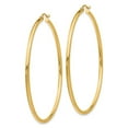 thumbnail image 2 of Auriga Fine Jewelry 14K Yellow Gold 2x55mm Lightweight Tube Hoop Earrings for Women (L-55mm, W-56mm), 2 of 6