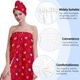 thumbnail image 6 of Colevkie Women 2 Pieces Absorbent Shower Skirt & Hair Drying Cap Bath Wrap Set Adjustable Soft Beach Towel Bath Towel Shower Cap Quick Drying Bathroom Sauna Spa Printed Hearts Pattern, 6 of 8