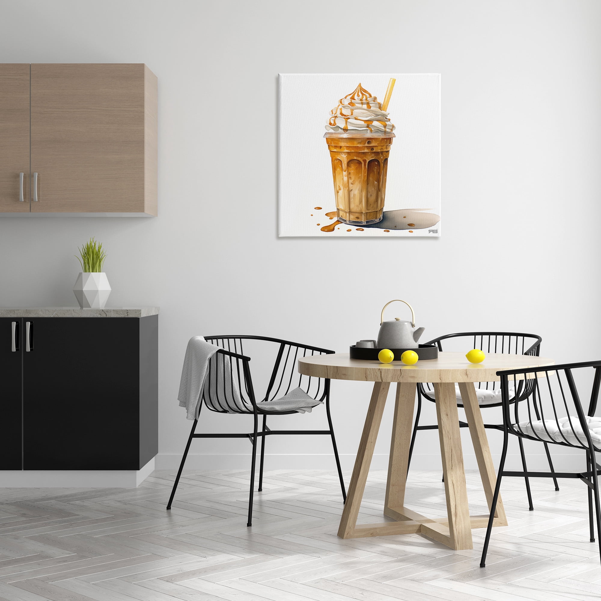 Stupell Industries Coffee with Whipped Cream Food & Beverage Painting Gallery Wrapped Canvas Art Print Wall Art, 30 x 30