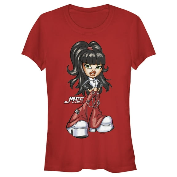 Junior's Bratz Trendy Jade  Graphic Tee Red Large