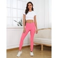 thumbnail image 4 of HDE Trendy Design Workout Leggings Fun Fashion Graphic Printed Cute Patterns Neon Pink XXL, 4 of 7