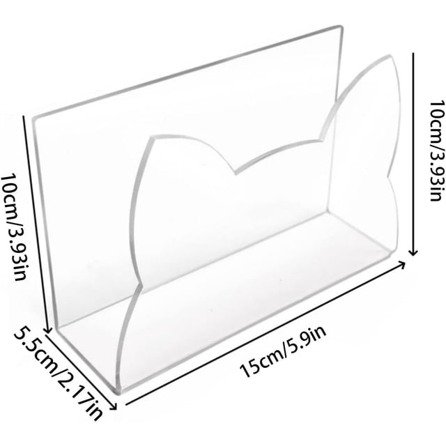 Acrylic Mail Sorting Rack, Desktop Envelope Organizer, Office Document Sorter, Letter Paper Holder with Non-Slip Base